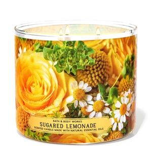 New Bath & Body Works 3-Wick Candle in Sugared Lemonade